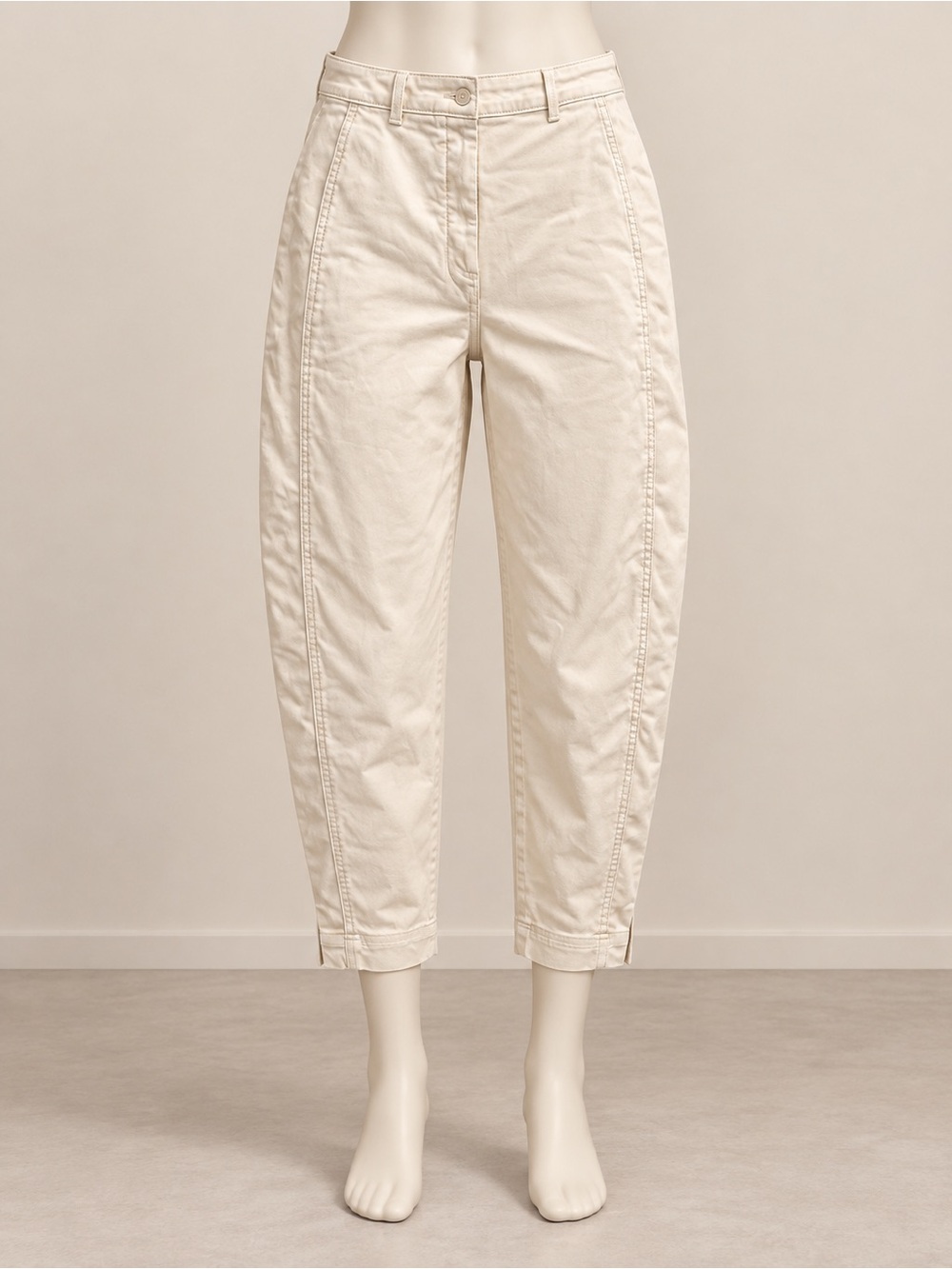 High-Rise barrel Cream Women’s Jeans